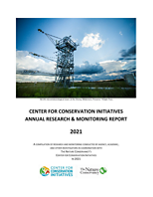 Center for Conservation Initiatives Annual Research and Monitoring Report for 2021
